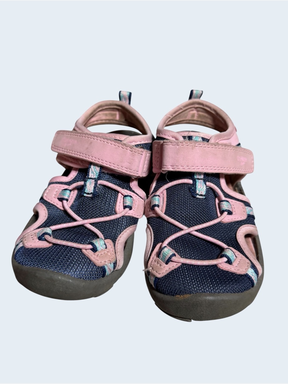 Kids Size 10 Navy and Pink Closed-Toe Sandals